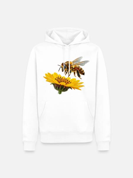 Honigbiene Biene - Männer Premium Bio Hoodie - Weiß