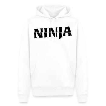 Ninja - Männer Premium Bio Hoodie - Weiß - Vorne - Nico (187cm)