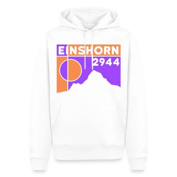 Einshorn Finisher Randonnée en montagne Randonnée Ski de randonnée - Sweat à capuche Premium bio Homme - blanc - Devant - Nico (187cm)