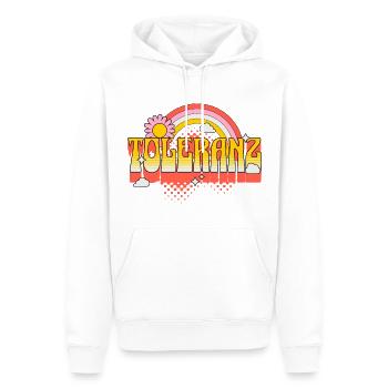 Toleranz Vielfalt Respekt Akzeptanz Liebe LGBTQ - Männer Premium Bio Hoodie - Weiß - Vorne - Nico (187cm)