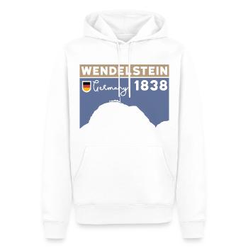 Wendelstein Finisher Hike Hiking Climbing - Men’s Premium Organic Hoodie - white - Front - Nico (187cm)