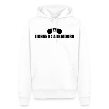 Coole Lignano Sabbiadoro Sonnenbrille - Männer Premium Bio Hoodie - Weiß - Vorne - Nico (187cm)