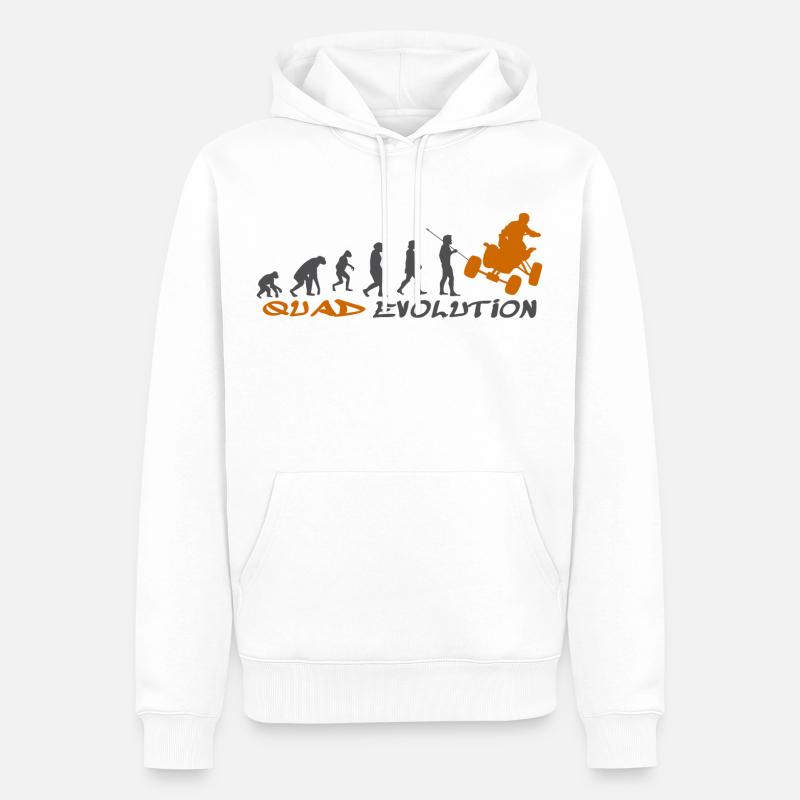 Évolution du quad - Sweat à capuche Premium bio Homme - blanc