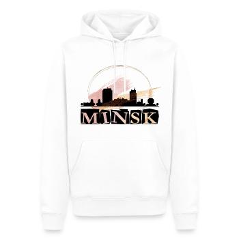Minsk Belarus Stadt Skyline Heimat Liebe Gold - Männer Premium Bio Hoodie - Weiß - Vorne - Nico (187cm)