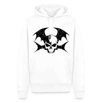 Crâne de chauve-souris Tribal - Sweat à capuche Premium bio Homme - blanc - Devant - Nico (187cm)