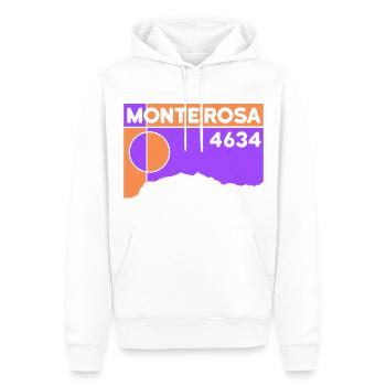 Monte Rosa Massiv Dufourspitze Hochtour Besteigung - Männer Premium Bio Hoodie - Weiß - Vorne - Nico (187cm)