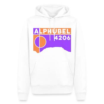 Alphubel Saas Fee Bergtour Berführer Besteigung - Männer Premium Bio Hoodie - Weiß - Vorne - Nico (187cm)
