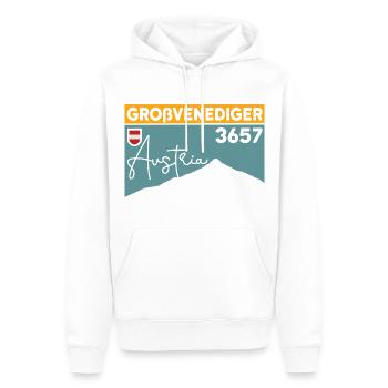 Großvenediger Ski Tour Montagne Randonnée Souvenir - Sweat à capuche Premium bio Homme - blanc - Devant - Nico (187cm)