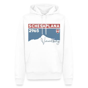 Schesaplana Gipfel Bergtour Wanderung Vorarlberg - Männer Premium Bio Hoodie - Weiß - Vorne - Nico (187cm)