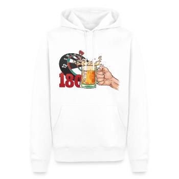 Darts, Beer, Darts, Alcohol, Drinking, Booze, Pub - Men’s Premium Organic Hoodie - white - Front - Nico (187cm)