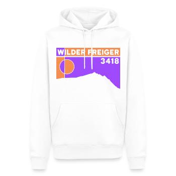 Wild Freiger Mountain Tour Red Ridge Summit Altitude - Sweat à capuche Premium bio Homme - blanc - Devant - Nico (187cm)