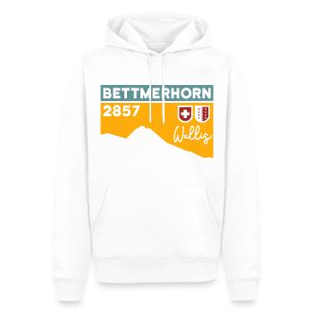 Bettmerhorn Bettmeralp Wanderung Wandern Wallis - Männer Premium Bio Hoodie - Weiß - Vorne - Nico (187cm)