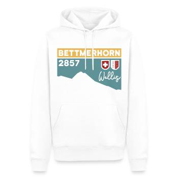 Bettmerhorn Bettmeralp Wanderung Wandern Wallis - Männer Premium Bio Hoodie - Weiß - Vorne - Nico (187cm)