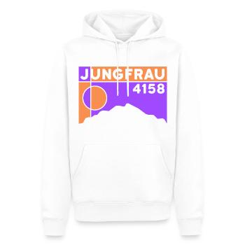 Berner Oberland Jungfraujoch Berg Jungfrau Skitour - Männer Premium Bio Hoodie - Weiß - Vorne - Nico (187cm)