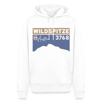 Wildspitze ski tour high tour normal route hike - Men’s Premium Organic Hoodie - white - Front - Nico (187cm)