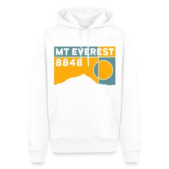 Camp de base de l’Everest Népal Trekking Souvenir - Sweat à capuche Premium bio Homme - blanc - Devant - Nico (187cm)