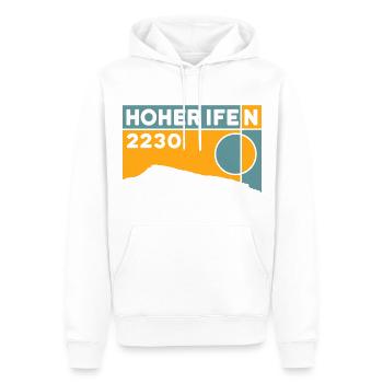 Hoher Ifen Walsertal Hiking Hike Souvenirs - Men’s Premium Organic Hoodie - white - Front - Nico (187cm)