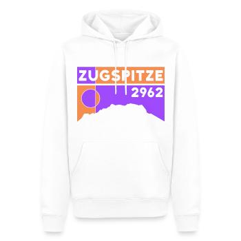 Zugspitze Höhe Hiking Hike Railway Garmisch - Men’s Premium Organic Hoodie - white - Front - Nico (187cm)