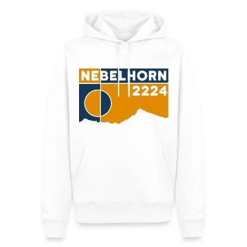 Nebelhorn Finisher Climbing Hiking Oberstdorf - Men’s Premium Organic Hoodie - white - Front - Nico (187cm)