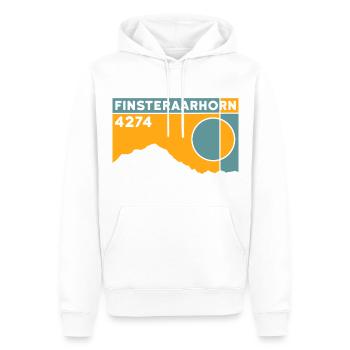 Finsteraarhorn Berner Oberland Skitour Wandern - Männer Premium Bio Hoodie - Weiß - Vorne - Nico (187cm)