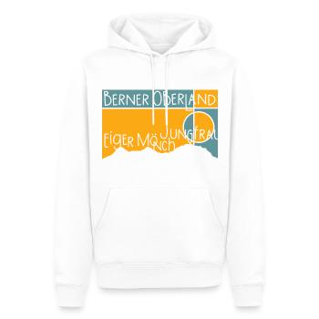 Eiger Mönch Jungfrau Jungfraujoch Berner Oberland - Männer Premium Bio Hoodie - Weiß - Vorne - Nico (187cm)