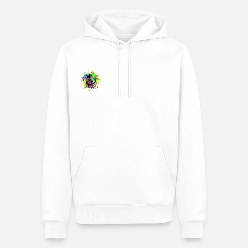 Badminton - Sweat à capuche Premium bio Homme - blanc