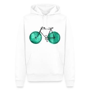 Bicycle - Men’s Premium Organic Hoodie - white - Front - Nico (187cm)