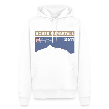 Hoher Burgstall Bergtour Klettersteig Stubaital - Männer Premium Bio Hoodie - Weiß - Vorne - Nico (187cm)
