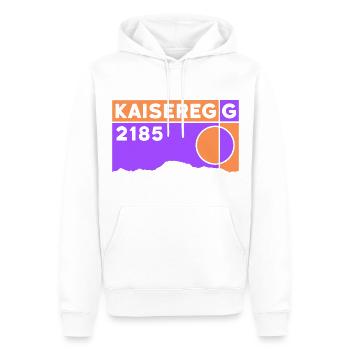 Kaiseregg Randonnée en montagne Randonnée Fribourg Souvenirs - Sweat à capuche Premium bio Homme - blanc - Devant - Nico (187cm)