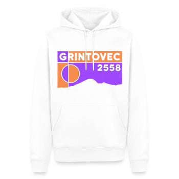 Grintovec Finisher Kranjska Gora Randonnée Randonnée - Sweat à capuche Premium bio Homme - blanc - Devant - Nico (187cm)