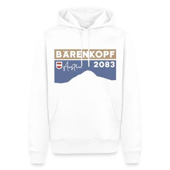 Bärenkopf Berg Allgäuer Alpen Vorarlberg Wandern - Männer Premium Bio Hoodie - Weiß - Vorne - Nico (187cm)