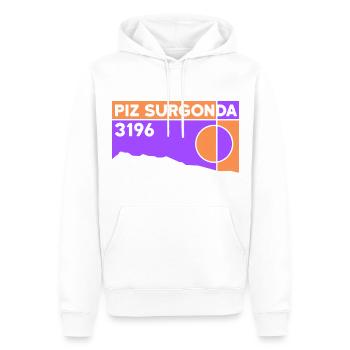 Piz Surgonda Souvenir Ski Tour Randonnée Sommet Livre - Sweat à capuche Premium bio Homme - blanc - Devant - Nico (187cm)