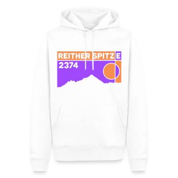Reither Spitze Seefeld Randonnée Randonnée Randonnée Montagne Souvenirs - Sweat à capuche Premium bio Homme - blanc - Devant - Nico (187cm)