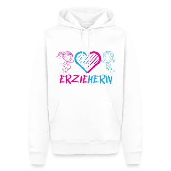 Maternelle Maternelle Profession Enseignant de maternelle - Sweat à capuche Premium bio Homme - blanc - Devant - Nico (187cm)