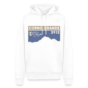 Gran Sasso Italia Corno Grande Normal Route Hike - Men’s Premium Organic Hoodie - white - Front - Nico (187cm)