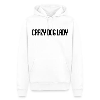 Citation de Crazy Dog Lady - Sweat à capuche Premium bio Homme - blanc - Devant - Nico (187cm)