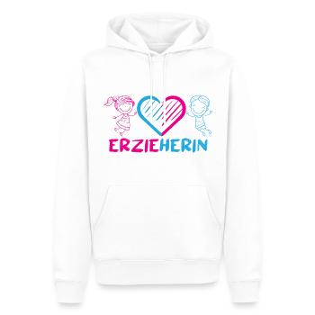 Maternelle Maternelle Profession Enseignant de maternelle - Sweat à capuche Premium bio Homme - blanc - Devant - Nico (187cm)