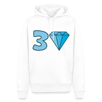 30th Birthday Diamant - Men’s Premium Organic Hoodie - white - Front - Nico (187cm)