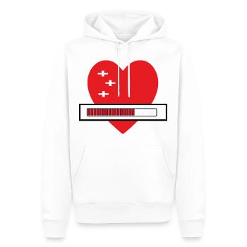Santé Cardiaque - Sweat à capuche Premium bio Homme - blanc - Devant - Nico (187cm)