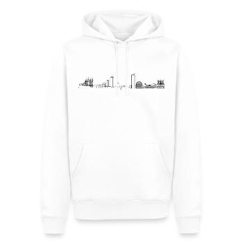Lyon Skyline - Männer Premium Bio Hoodie - Weiß - Vorne - Nico (187cm)