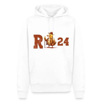Pension 2024 Canard Retraité Retraité Drôle - Sweat à capuche Premium bio Homme - blanc - Devant - Nico (187cm)