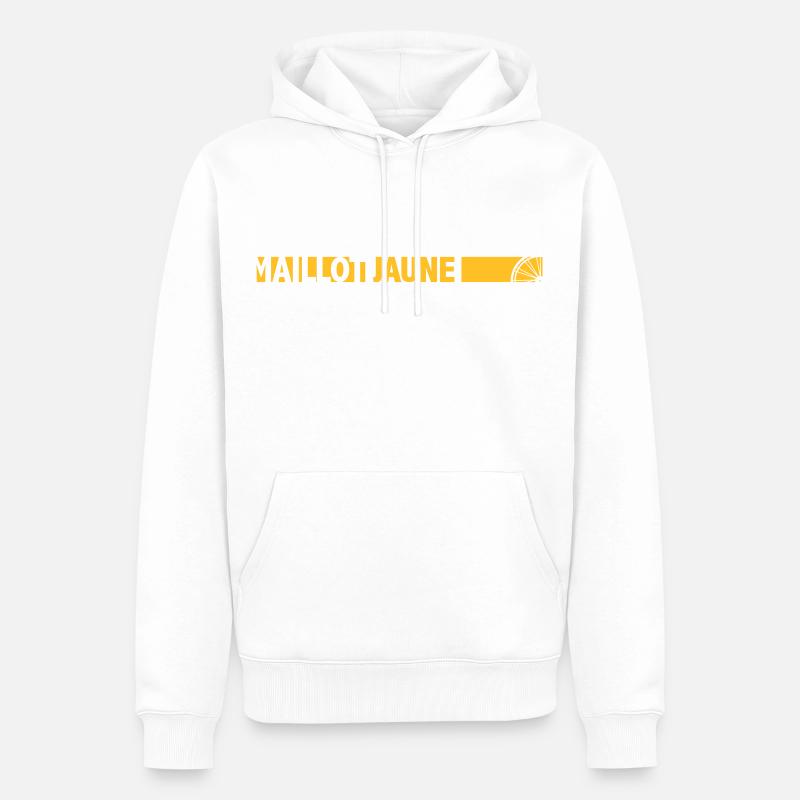 Maillotjaune - Sweat à capuche Premium bio Homme - blanc