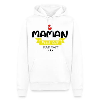 Maman Plus Que Parfaite - Sweat à capuche Premium bio Homme - blanc - Devant - Nico (187cm)