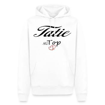 Tatie Au Top Idée Cadeau - Sweat à capuche Premium bio Homme - blanc - Devant - Nico (187cm)