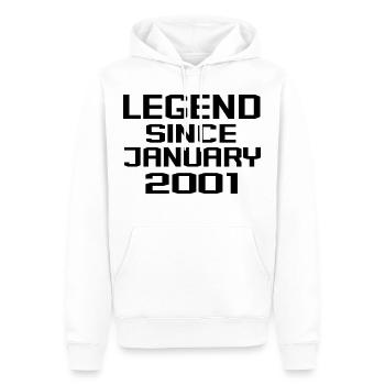 Vintage Legend depuis janvier 2001 - Sweat à capuche Premium bio Homme - blanc - Devant - Nico (187cm)