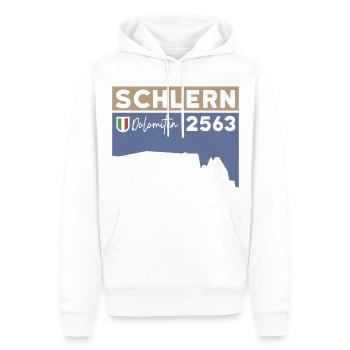 Sciliar Sciliar Dolomites altitude hike South Tyrol - Men’s Premium Organic Hoodie - white - Front - Nico (187cm)