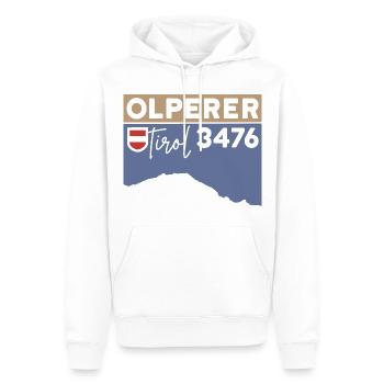 Olperer Tirol Nordgrat Überschreitung Wanderung - Männer Premium Bio Hoodie - Weiß - Vorne - Nico (187cm)
