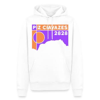 Piz Ciavazes Dolomites Escalade Sella Souvenir - Sweat à capuche Premium bio Homme - blanc - Devant - Nico (187cm)