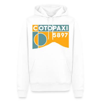 Cotopaxi Climb Height Volcano Ecuador Souvenir - Men’s Premium Organic Hoodie - white - Front - Nico (187cm)