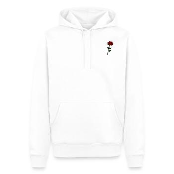 Rose - Männer Premium Bio Hoodie - Weiß - Vorne - Nico (187cm)